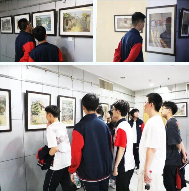 精英華唐藝術(shù)高中高一年級(jí)組織學(xué)生觀看畫展